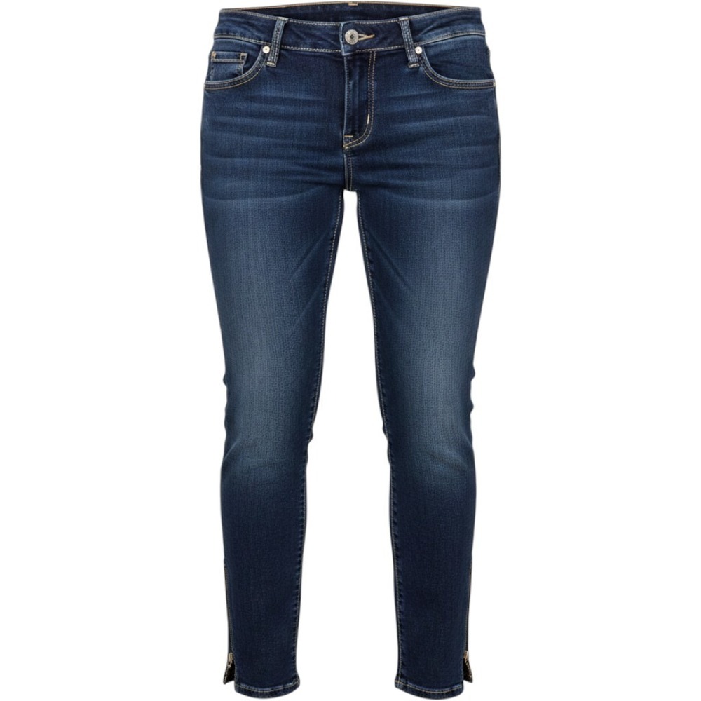YMI Premium Jeans Womens 15 Dark Wash Embellished Skinny Ankle Zip Denim